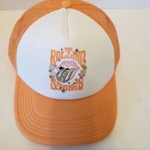 American Eagle Outfitters Orange and White Trucker Hat